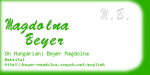 magdolna beyer business card